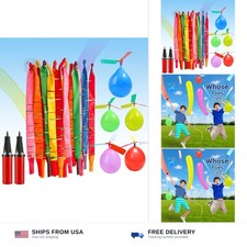 Rocket Balloons with 2 Pumps 100pcs Whistling Flying Rockets 5 Helicopter B...