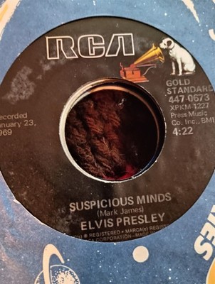 Elvis Presley, Suspicious Minds / You'll Think of Me ~ RCA GS 45 +sleeve