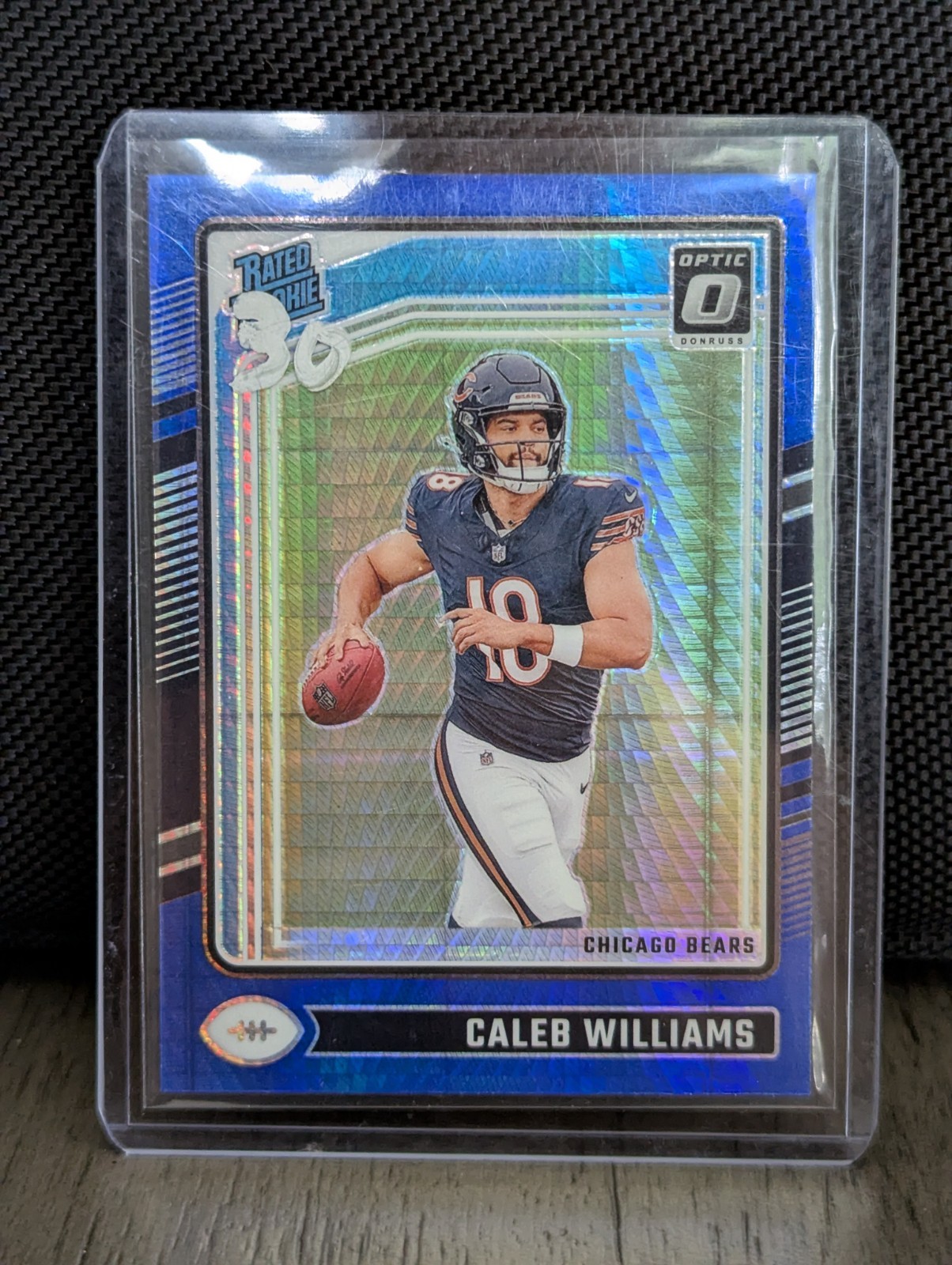2024 Panini Donruss Optic Rated Rookie Caleb Williams #201 Blue Hyper Prizm (RC)