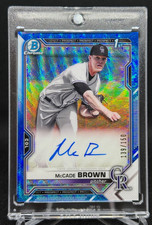 MCCADE BROWN 2021 Bowman Chrome Draft 1st Blue Wave Refractor Rookie Auto /150