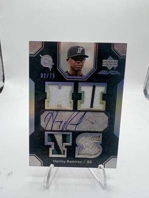 2007 Upper Deck Black 4/75 Hanley Ramirez #18 Auto 0f8