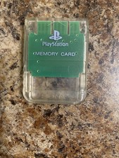 Sony Playstation PS1 Memory Card - Crystal Clear