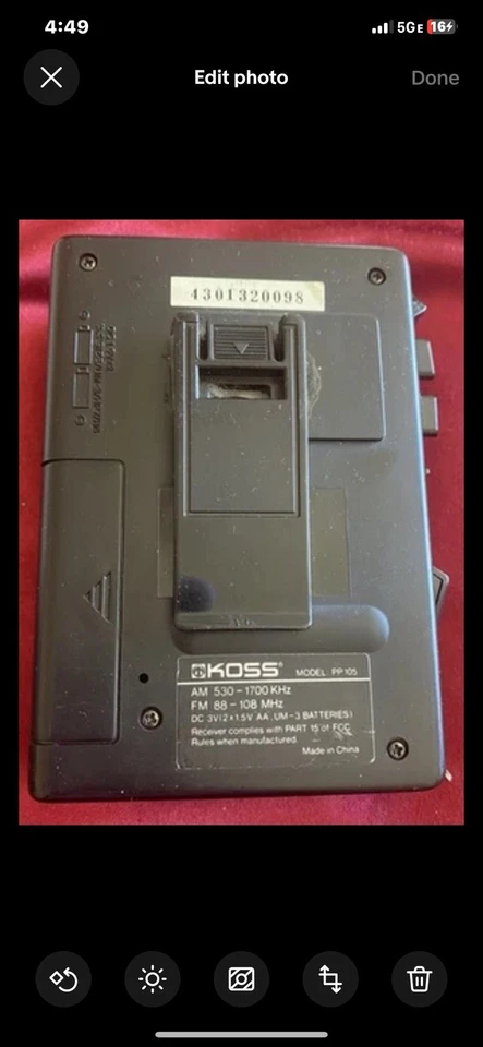 Reproductor de casete Walkman portátil Koss Foto 2 de 2