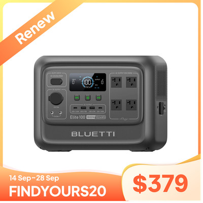BLUETTI Elite 100 V2 1024Wh 1800W Portable Power Station Certified Refurbished