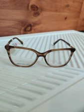 MJ07351 Rectangular Full Rim Eyeglass Frames 53-16-135 Women Gold w/Pearl Accent