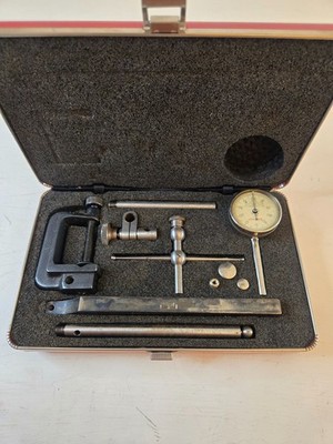 Vintage Starrett Universal Dial Indicator 196  Tested And Complete With Case