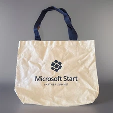 Microsoft Reusable Tote Bag Start Up Partner Summit Cotton 12"x15"  IT Tech New