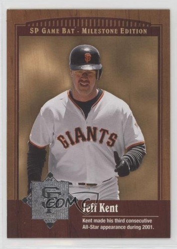 2001 SP Game Bat Milestone Jeff Kent #69 card