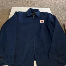 Vtg CITGO Gas Lined Jacket Coat Gas Service Station Petroleum Automobile Large