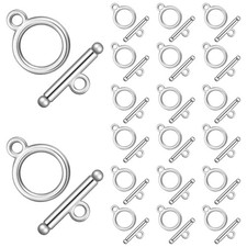 20 Sets Toggle Clasps for Jewelry Making, Stainless Steel OT Toggle Clasps fo...
