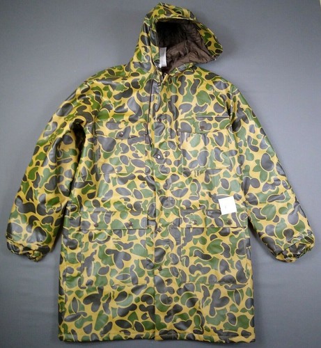 Cappotto lungo piccolo mimetico resistente alle intemperie impermeabile isolato PVC - Foto 1 di 10