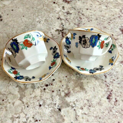 WOODS BURSLEM ENGRAND 食器セット Wood And Sons Burslem England Tea-set Red Blue Yellow Floral Iron
