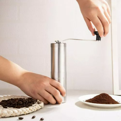 Manual Coffee Bean Grinder Stainless Steel Hand Coffee Mill Ceramic Burr Spice - Picture 8 of 12