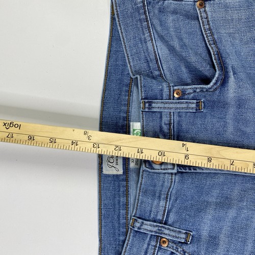J. Crew Denim Jeans Womens 32 Blue 9" High Rise Toothpick Skinny Light Whiskered - Picture 12 of 14