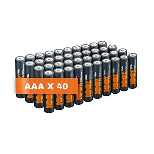 Batterie AAA - Set da 40 | 100% PeakPower | Pile Ministilo Alcaline AAA / (T4Y)