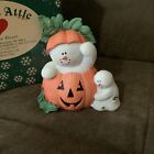 Sarah's Attic Larger Halloween Helpers SnoWonder Snowman Pumpkin