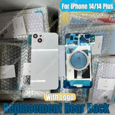 For iPhone 14/iPhone 14 Plus Back Glass Replacement Big Cam Hole Rear Cover Lot