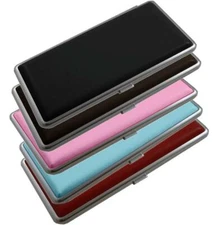 Contemporary Leather Cigarette Case Holds Up to 120's