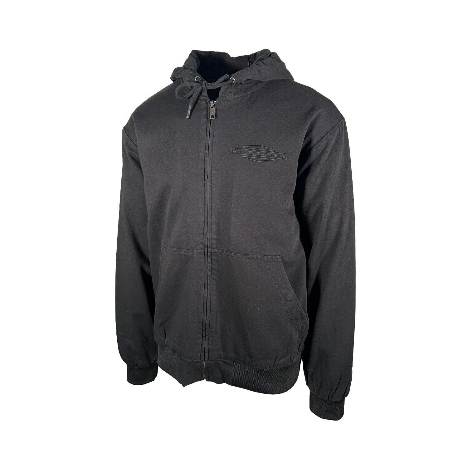 VETEMENTS Harley Davidson Uomo Nero Felpa con Cappuccio Bar & Shield Abbigliamento da Lavoro Giacca con Cappuccio (S13)