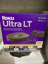 2024 Roku Ultra LT Streaming Device 4K/HDR/Dolby Vision with Roku Voice Remote
