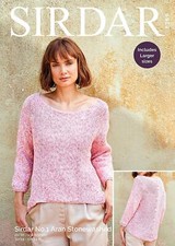 Sirdar Knitting Pattern - No.1 Aran Stonewashed, Top 8269
