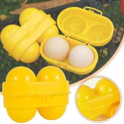 2 Grid Plastic Egg Storage Box Portable Camping Picnic Egg Holder Container