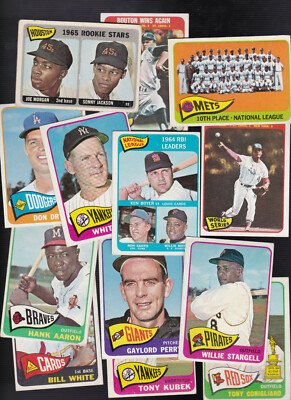 1965 TOPPS original BASEBALL CARDS -YOU Pick A PLAYER CHOICE - CARD #250  AND UP