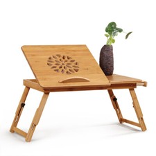 Bamboo Folding Legs Laptop Notebook PC Table Bed Sofa Reading Desk Stand US SHIP