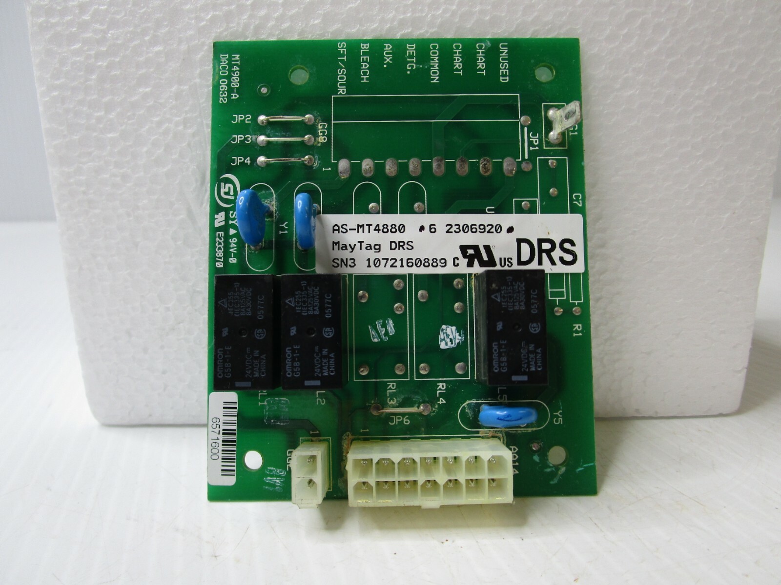 Maytag FL CardOp Commercial Washer Relay Control Board WP22004172