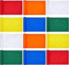 12 Pcs Solid Golf Flag with Tube Inserted Putting Green Flags 8″ L X 6″ H