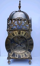 Large Antique Striking Lantern Clock By 'Harold Carter-Bowles, Cheltenham.' 30hr