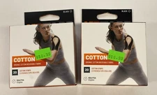2 KT Tape, Cotton - 20 PRECUT 10IN STRIPS - Black Lot Of 2