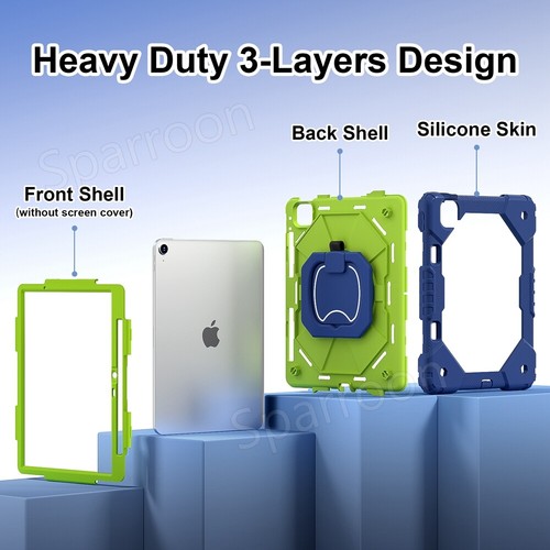 Shockproof Heavy Duty Hard Case for iPad 5/6/7/8/9/10th Gen Air 4 5 Pro 11 2024 - Picture 16 of 126