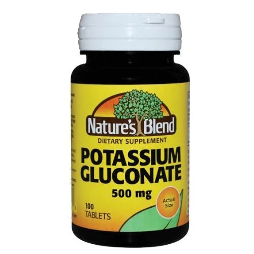 Potassium Gluconate 500 mg 100 Tabs By Nature's Blend - Picture 1 of 1