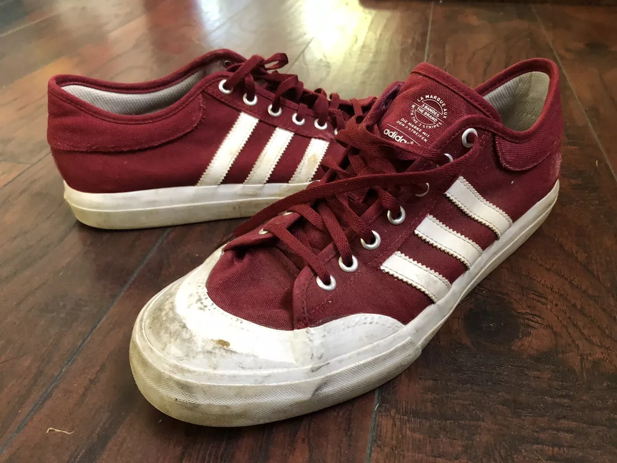 adidas Matchcourt Low Mens Skate Sneakers Shoes Casual Size 12 Maroon