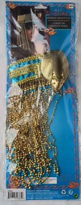 NEW FORUM ASP SNAKE GOLD BEADED HEADPIECE EGYPTION CLEOPATRA COSTUME ACCESSORY