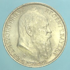 GERMANIA BAVIERA 3 MARCHI 1911 D SILVER COIN ARGENTO qFDC MONETE DA COLLEZIONE