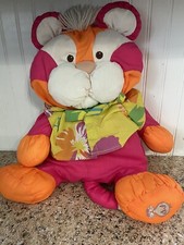 VINTAGE 1987 FISHER PRICE- Wild Puffalumps - 8057 TIGER STUFFED ANIMAL PLUSH TOY