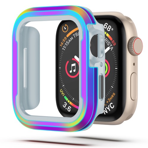 For Apple Watch Series 10/9/8/7/6/5/4/Ultra Metal + Silicone Rugged Bumper Case - Picture 73 of 81
