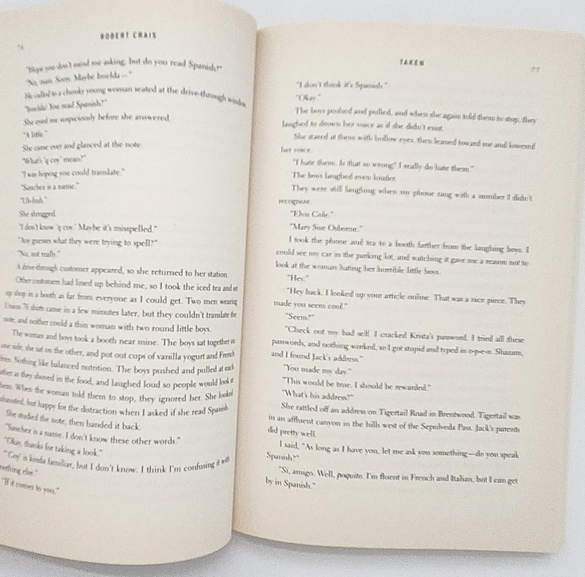 Taken By Robert Crais Uncorrected Proof 1st Edition 2012 Paperback Book