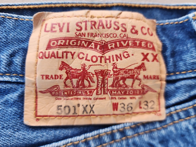 Vintage Men's Levi's 501 XX Jeans Size 36 X 32 (34 x 29 Actual) | eBay