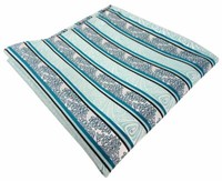 Tigertie Designer Seideneinstecktuch In Mint GrüN Schwarz Silber Gestreift