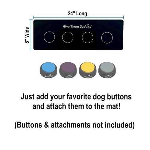 Dog Button Mat Only (Holds 4) Dog Buttons for Communication Board, Sound Buttons - Picture 3 of 8