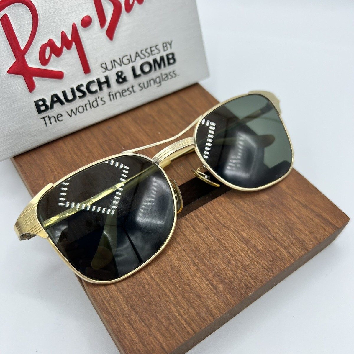 RAY-BAN B&L 1/10 12K GF gold filled 'Signet' Sunglasses 5 1 RAY-BAN B&L 1/10 12K GF gold filled 'Signet' Sunglasses 5 1