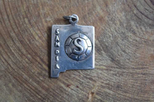 Sterling Silver NEW MEXICO State Pendant w SANDIA SOCCER BALL