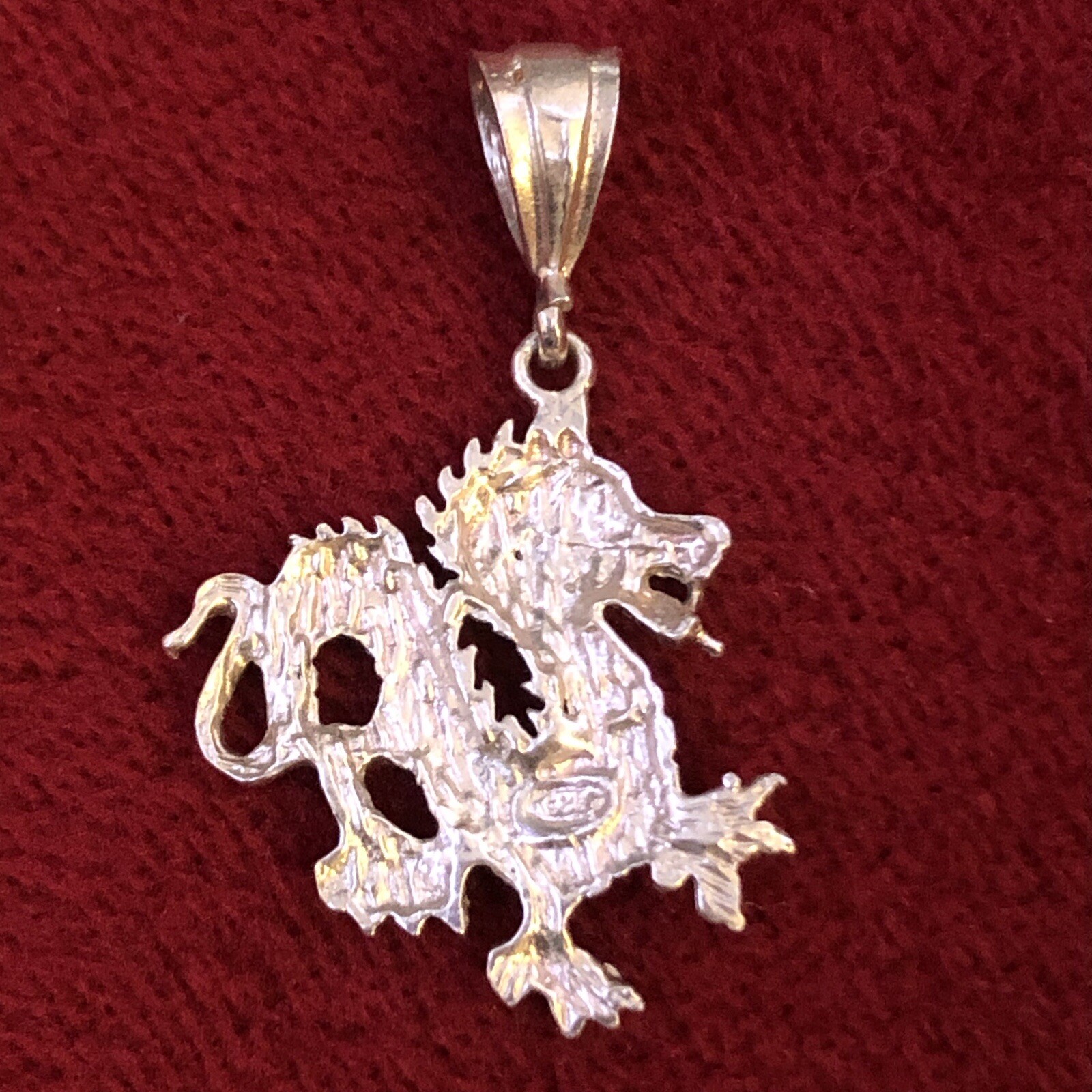 .925 Silver Dragon Pendant - image 2