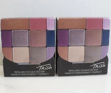 TRISH MCEVOY TRISH REFILLABLE DOUBLE DECKER MAKEUP WARDROBING COMPACT - 2 PCS