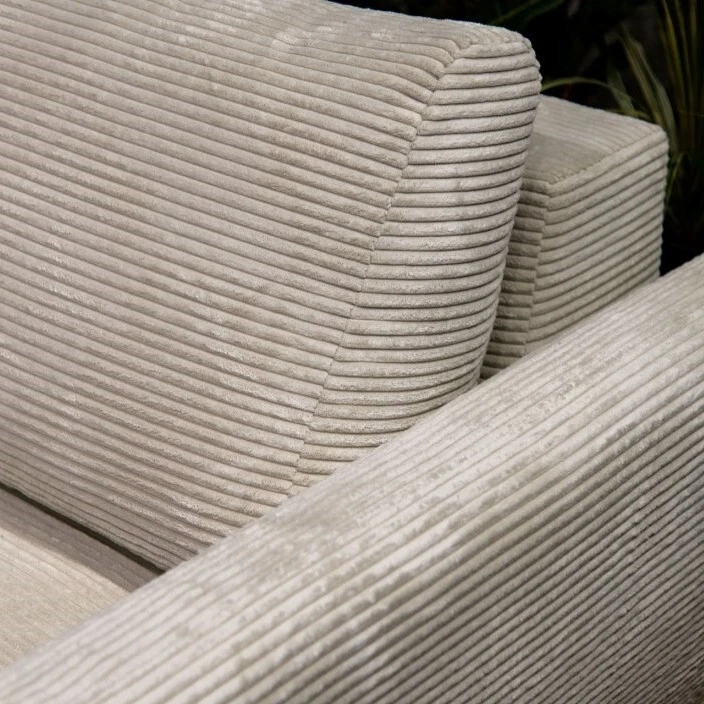 4L Textil Polsterstoff Möbelstoff Gestreifter Stoff als Meterware Cord-Optik - Bild 4 von 4