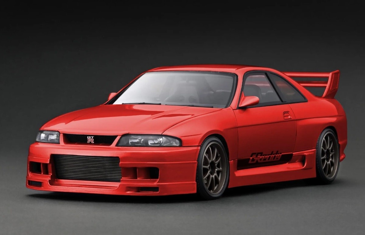 IG3132 GReddy Nissan Skyline GT-R (BCNR33) Red Metallic 1/18