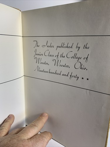the 1940 index 66th Wooster College - Foto 3 di 12